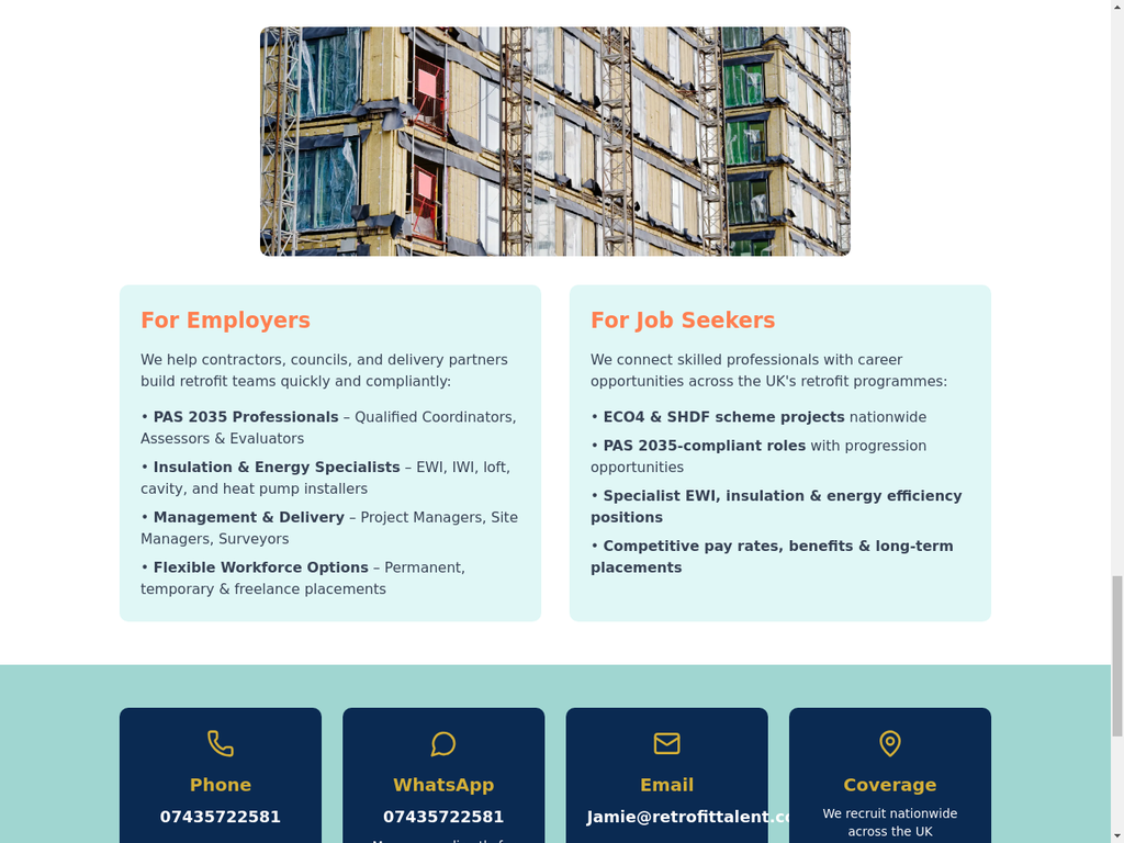 Retrofit building work